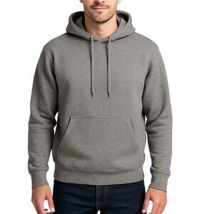 American Eagle Men's Grey Long Sleeve Pouch Front Hooded Pullover Size M NWOT